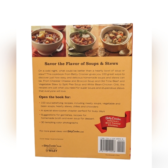 Betty Crocker Soups & Stews 100 recipes Hardback cookbook J-2 - Picture 2 of 3